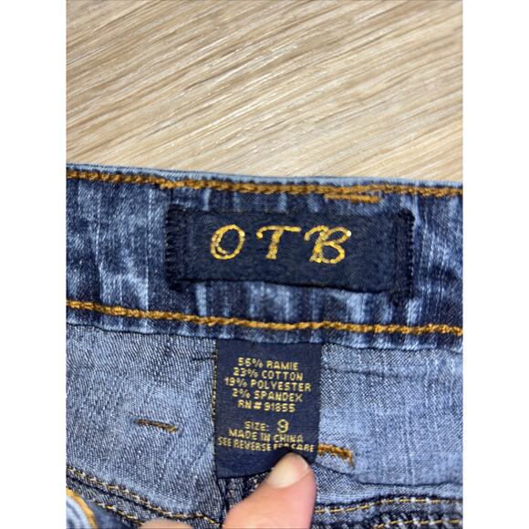 OTB Jeans Blue Jeans Women’s Size 9 Embellished Pockets Straight Denim - Picture 6 of 12